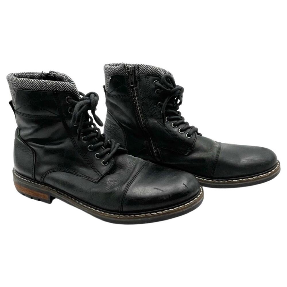 CREVO men's black leather boots size 13